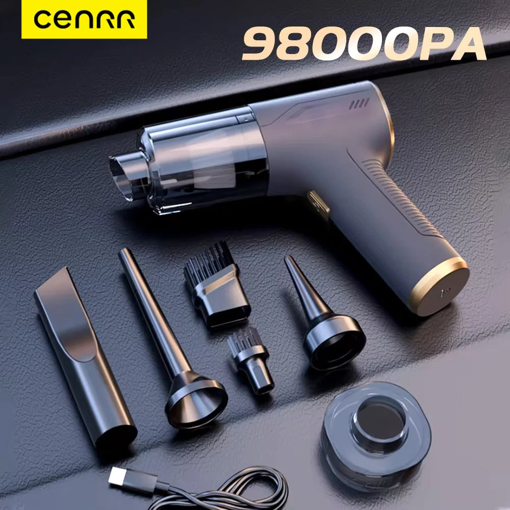 Portable Wireless Car Vacuum Cleaner | 98000PA Strong Suction