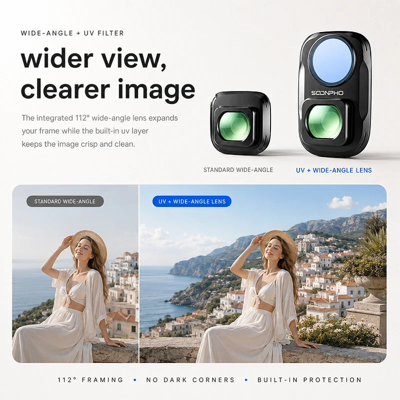 Soonpho Magnetic Filter Set DJI Pocket 4P Filter Set with Base CPL 1/4 Black Mist Lens Filter Set Sports Camera Accessories