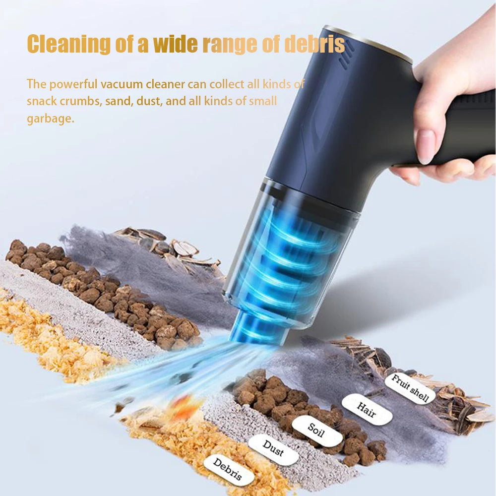 Portable Wireless Car Vacuum Cleaner | 98000PA Strong Suction